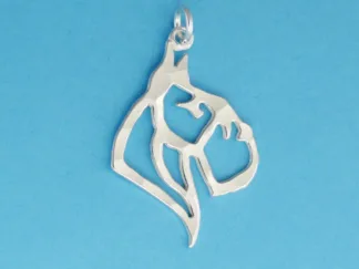 Microsculptures 1179 Schnauzer Head Silver Charm