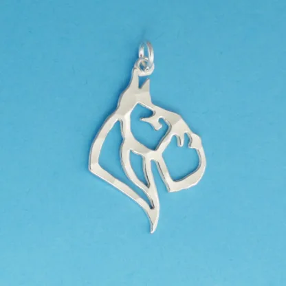 Microsculptures 1179 Schnauzer Head Silver Charm