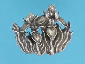 Microsculptures 1180 Iris Blossoms Silver Pendant
