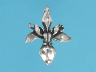 Microsculptures 1181 Iris Blossom Silver Charm