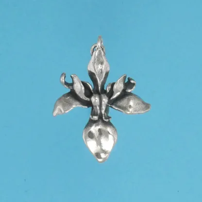 Microsculptures 1181 Iris Blossom Silver Charm