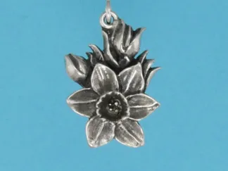 Microsculptures 1187 Daffodils Silver Pendant