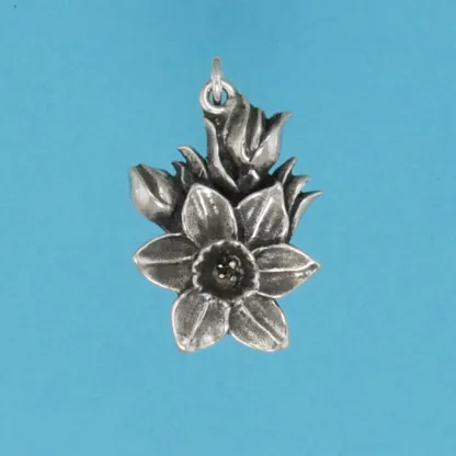 Microsculptures 1187 Daffodils Silver Pendant