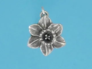 Microsculptures 1188 Daffodil Flower Silver Charm
