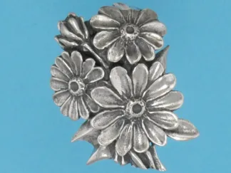 Microsculptures 1189 Daisy Blossoms Silver Pendant