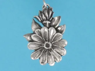 Microsculptures 1190 Daisies Silver Pendant