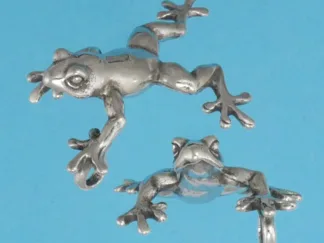 Microsculptures 1194 Frog Silver Pendant