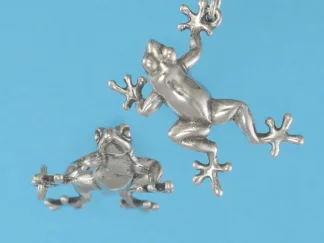 Microsculptures 1195 Frog Silver Charm