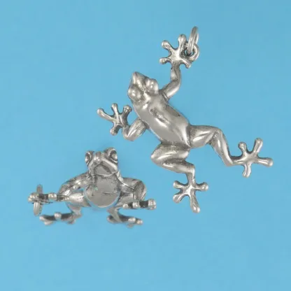 Microsculptures 1195 Frog Silver Charm
