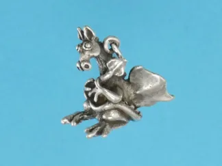 Microsculptures 1199 Cute Dragon Silver Charm