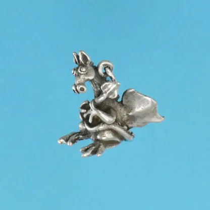 Microsculptures 1199 Cute Dragon Silver Charm