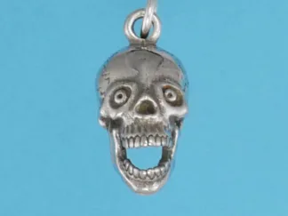 Microsculptures 1207 Screaming Skull Silver Charm