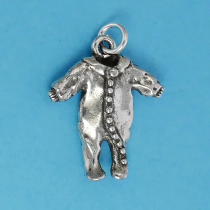 Microsculptures 1216 Onesie Silver Charm