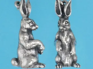 Microsculptures 1223 Bunny Rabbit Silver Charm