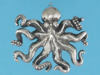 Microsculptures 1224 Octopus Silver Charm