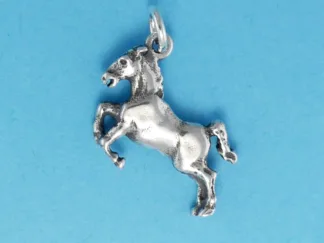Microsculptures 1229 Rearing Horse Silver Charm