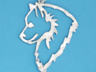 Microsculptures 1233 Samoyed Head Silver Pendant