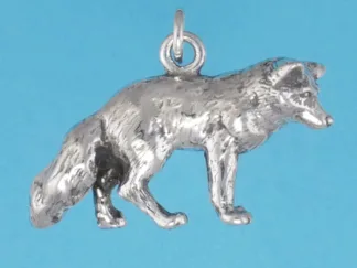Microsculptures 1237 Fox Silver Charm