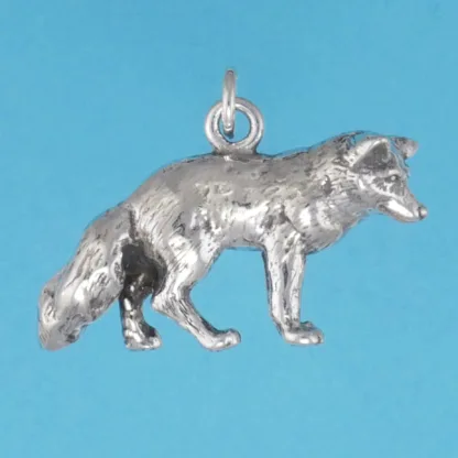 Microsculptures 1237 Fox Silver Charm
