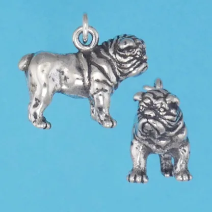 Microsculptures 1238 Bulldog Silver Charm