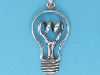 Microsculptures 0715 Light Bulb Silver Charm