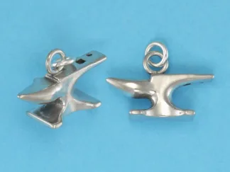 Microsculptures 0749 Farrier Anvil Silver Charm