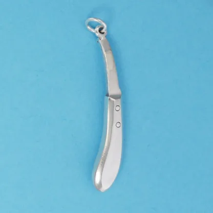 Microsculptures 0753 Hoof Knife Silver Charm