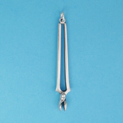 Microsculptures 0757 Forge Tongs Silver Charm