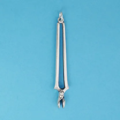 Microsculptures 0757 Forge Tongs Silver Charm