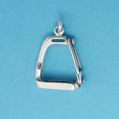 Microsculptures 0766 Safety Stirrup Silver Charm