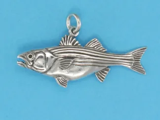 Microsculptures 0771 Striped Bass Silver Charm