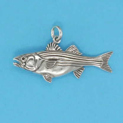Microsculptures 0771 Striped Bass Silver Charm