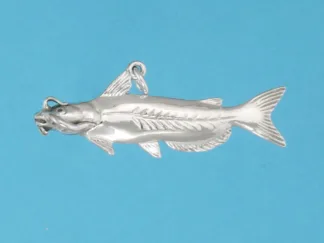 Microsculptures 0776 Catfish Silver Charm