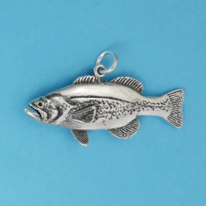 Microsculptures 0777 Largemouth Bass Silver Charm