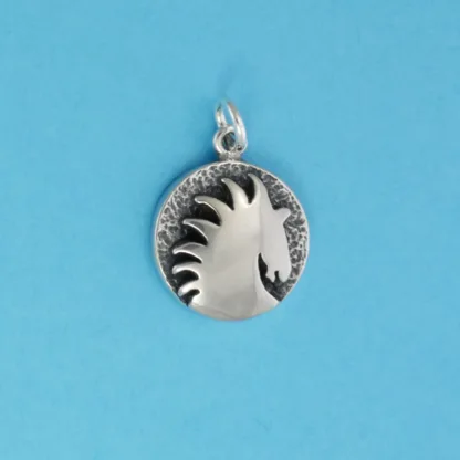 Microsculptures 0779 Sunburst Horse Head Silver Charm
