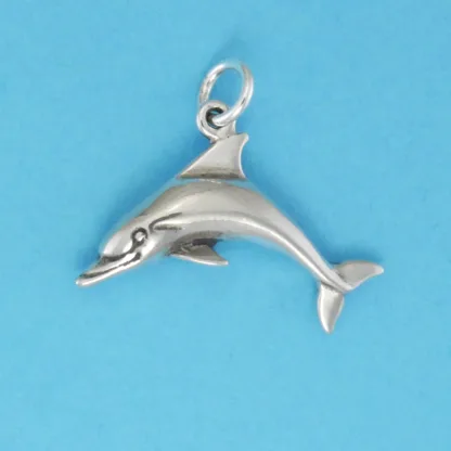 Microsculptures 0788 Bottlenose Dolphin Silver Charm