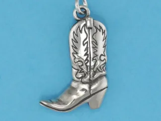 Microsculptures 0790 Cowboy Boot Silver Charm