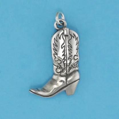 Microsculptures 0790 Cowboy Boot Silver Charm