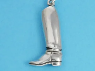 Microsculptures 0791 English Riding Boot Silver Charm