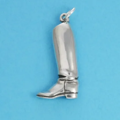Microsculptures 0791 English Riding Boot Silver Charm