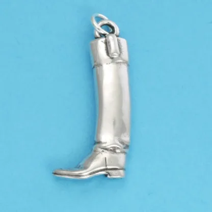 Microsculptures 0792 Hunt Boot Silver Charm