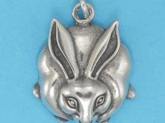 Microsculptures 0798 Bunny Rabbit Silver Pendant