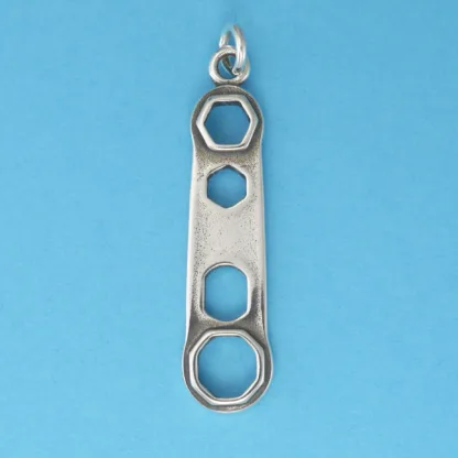 Microsculptures 0805 Hubcap Wrench Silver Charm