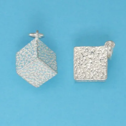 Microsculptures 0808 Sugar Cube Silver Charm