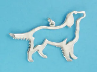 Microsculptures 0810 Golden Retriever Silver Charm
