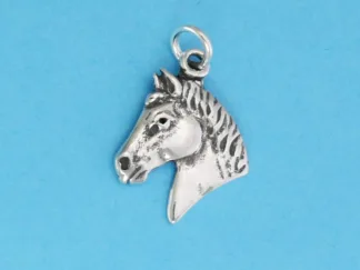 Microsculptures 0833 Greek Horse Head Silver Charm