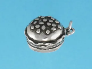 Microsculptures 0834 Hamburger Silver Charm