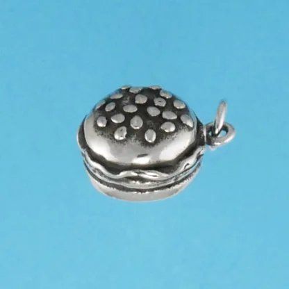 Microsculptures 0834 Hamburger Silver Charm