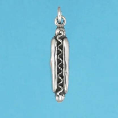 Microsculptures 0835 Hot Dog Silver Charm