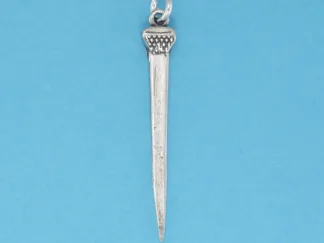 Microsculptures 0837 Horseshoe Nail Silver Charm